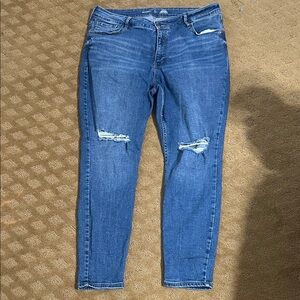 Old Navy Women's Ripped Skinny Jeans - Blue